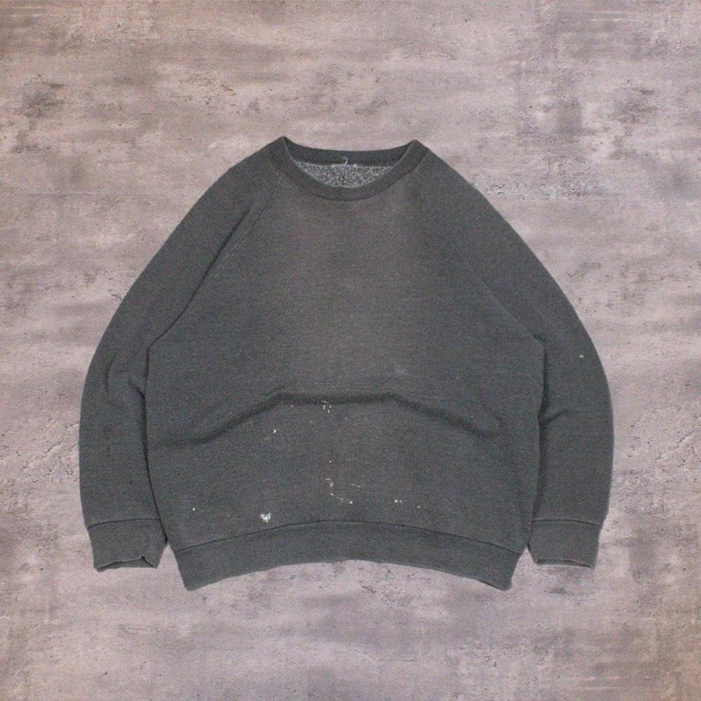 Vintage VTG 1990s 90s Faded Grey Crewneck Sweatshirt Blank Faded Grey
